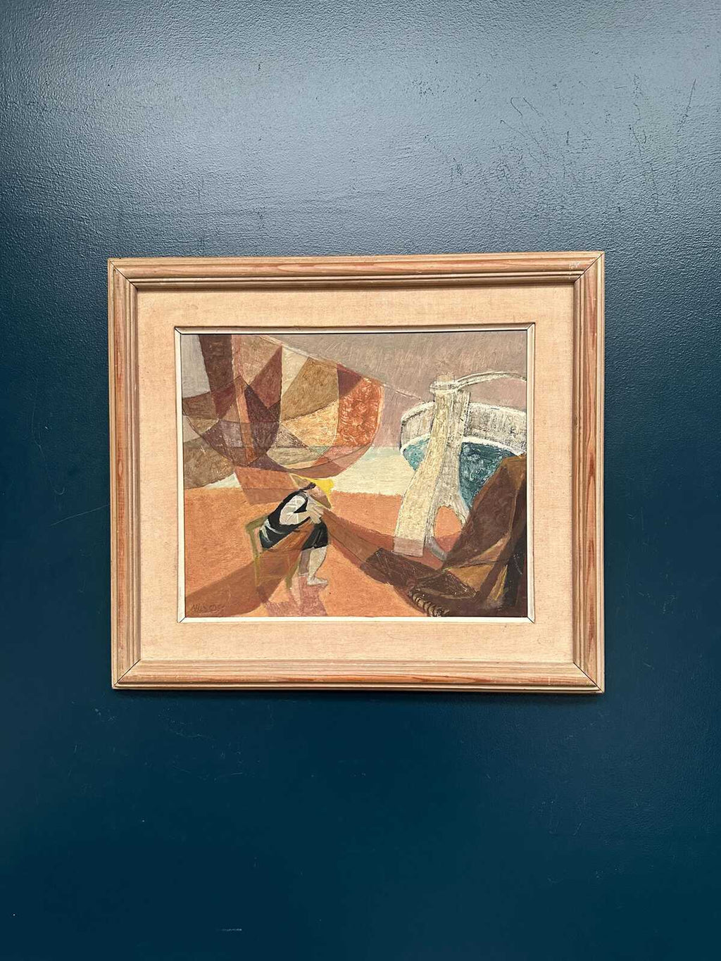 “Figure with Boats” by Nils Öst (1908–1982)