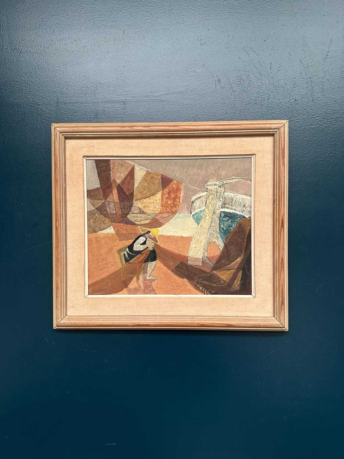 “Figure with Boats” by Nils Öst (1908–1982)