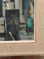 “White Blossom in Black Vase” by Edvin Ollers