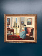 “Interior with Woman” by Edit Gert (1906–1983)