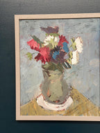Flowers in Green Vase