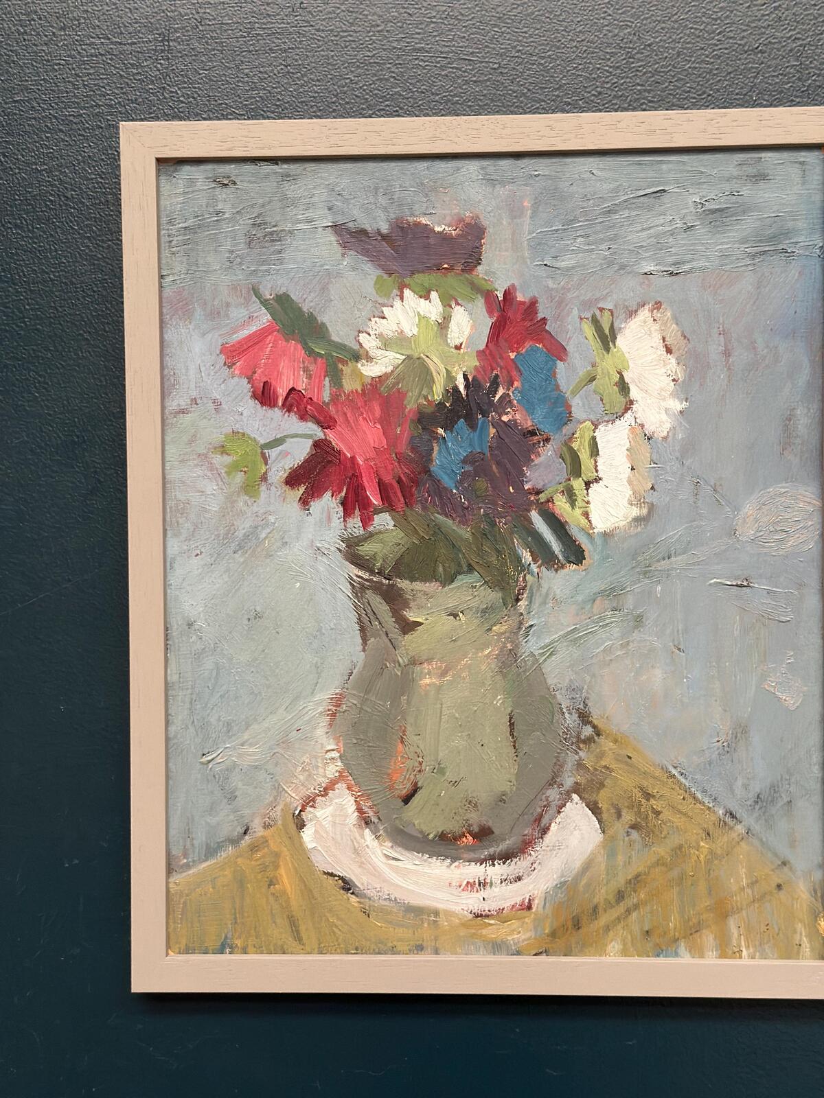 Flowers in Green Vase