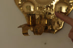 Baroque Style Mid-Century Brass Swedish Sconces
