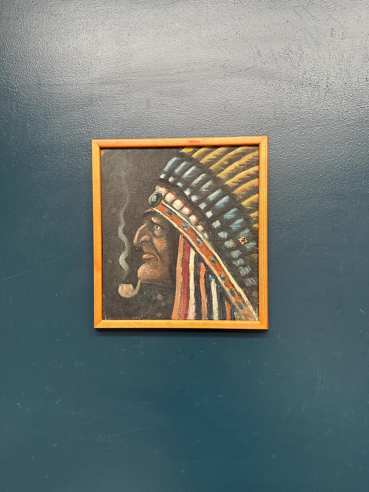 Native American with Pipe