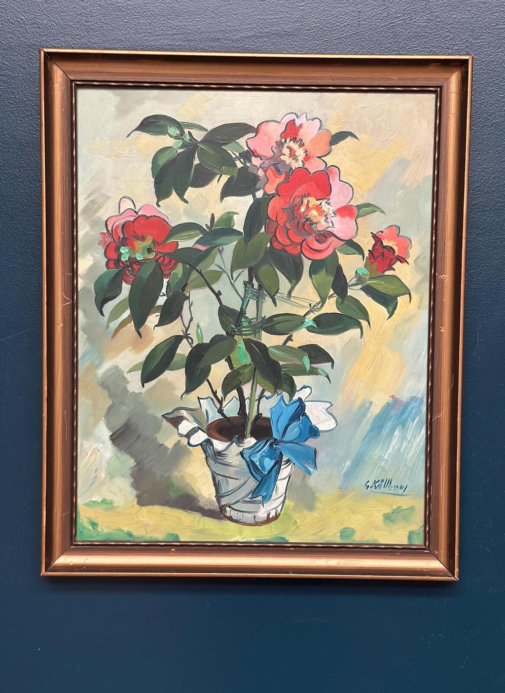 "Flower Motif in Pot” by G. Källbom