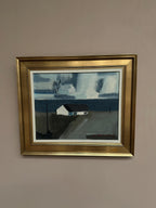“Coastal Motif with Houses” by Egon Møldrup