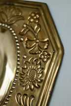 Pair of Mid-Century Swedish Brass Octagonal Double Arm Sconces