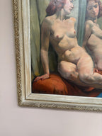 Sittande kvinna vid spegel By Philippe de Rougemont (1891–1965)
