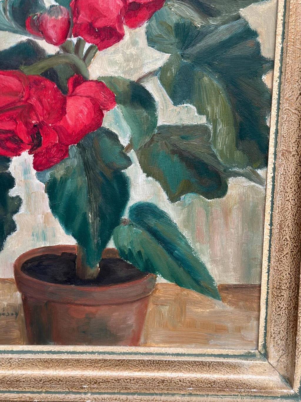 “Red Flower in Pot” by Gertrud Wiberg