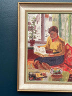 “Woman Reading Book” by Einar Emland (1916–1994)