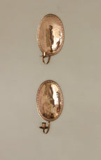 Pair of Swedish Copper Oval Wall Sconces