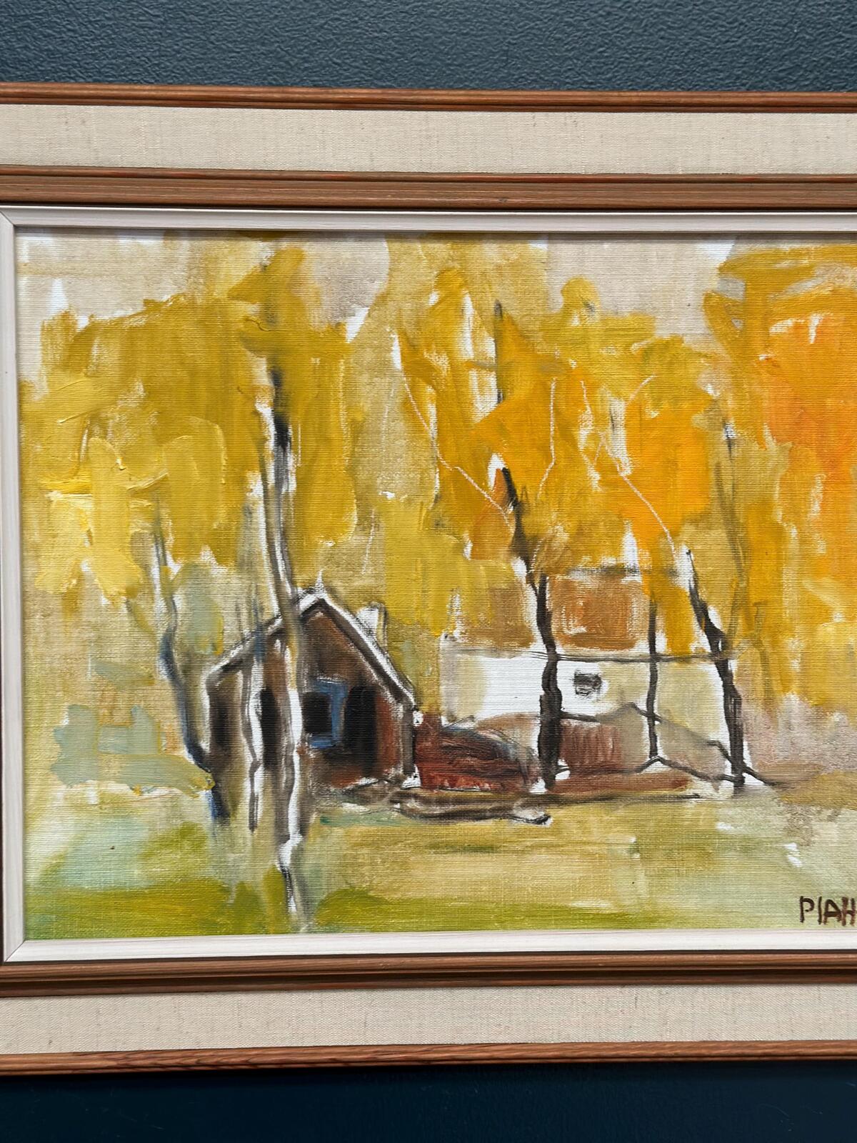“Houses and Trees in Autumn ” by Pia H. Campbell