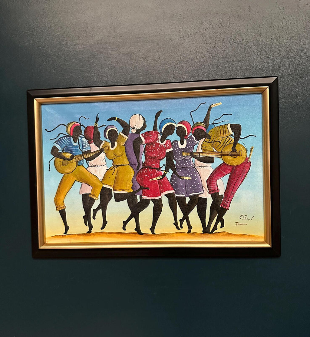 “Dancing Figures with Instruments” by R. Shaw