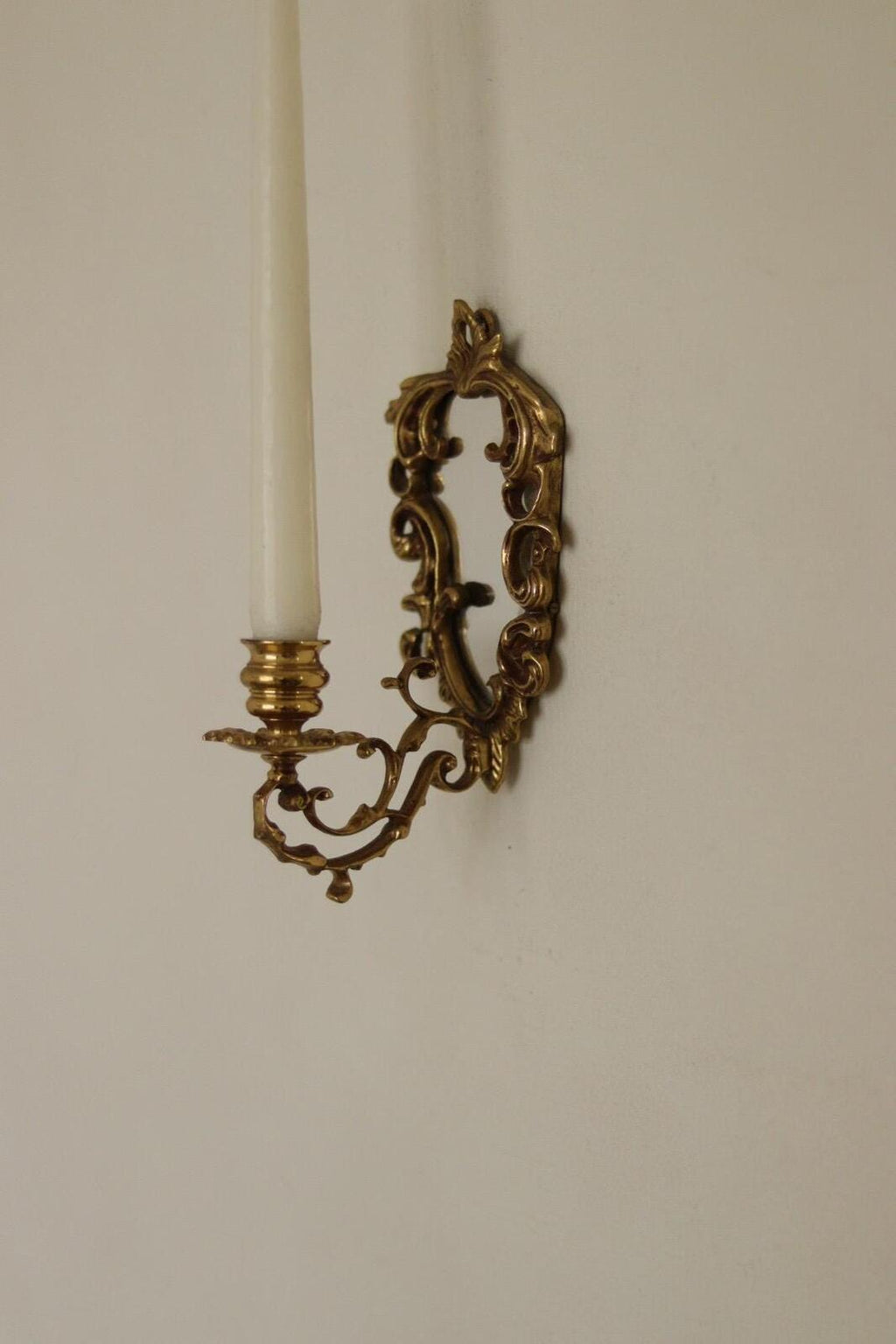 Pair of Mid-Century Swedish Brass Sconces with Mirrors