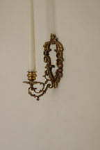 Pair of Mid-Century Swedish Brass Sconces with Mirrors
