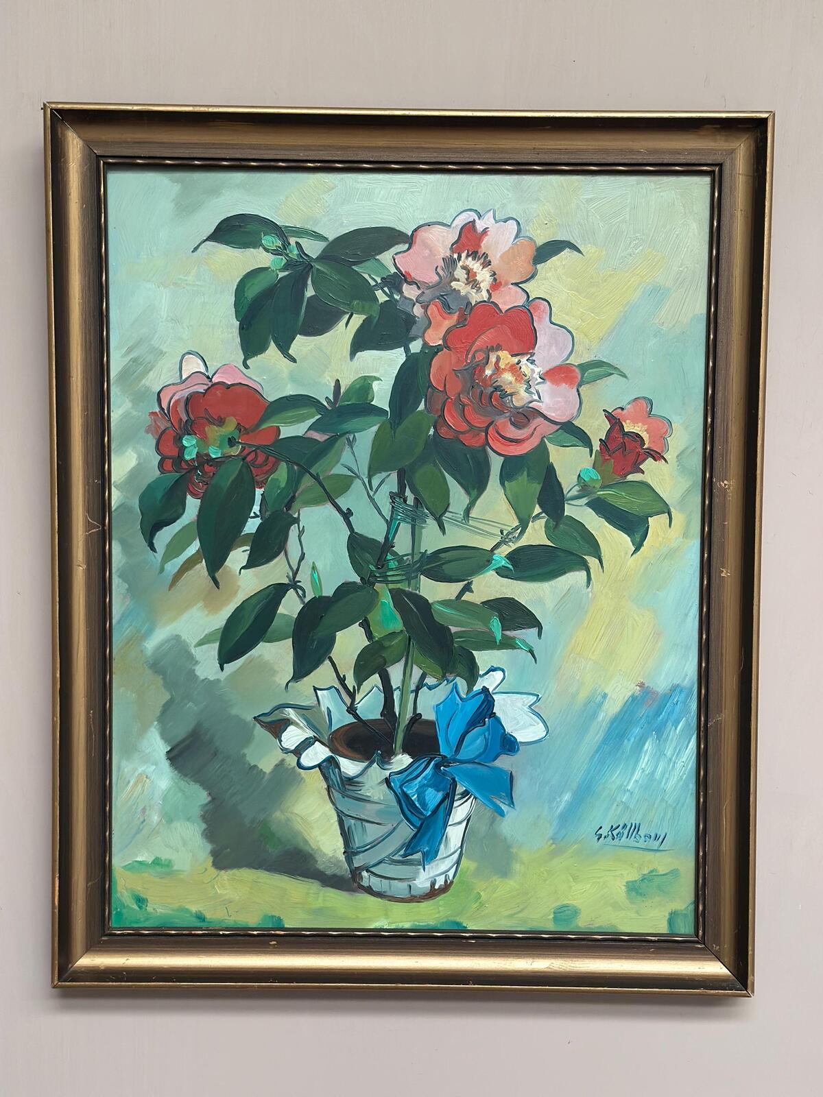 "Flower Motif in Pot” by G. Källbom