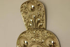 Pair Large baroque Style Mid Century Swedish Brass Sconces