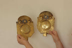 Pair Of Mid Century Swedish Brass Sconces
