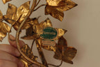Pair of Mid-Century Italian Gilded Sconces By Florentia