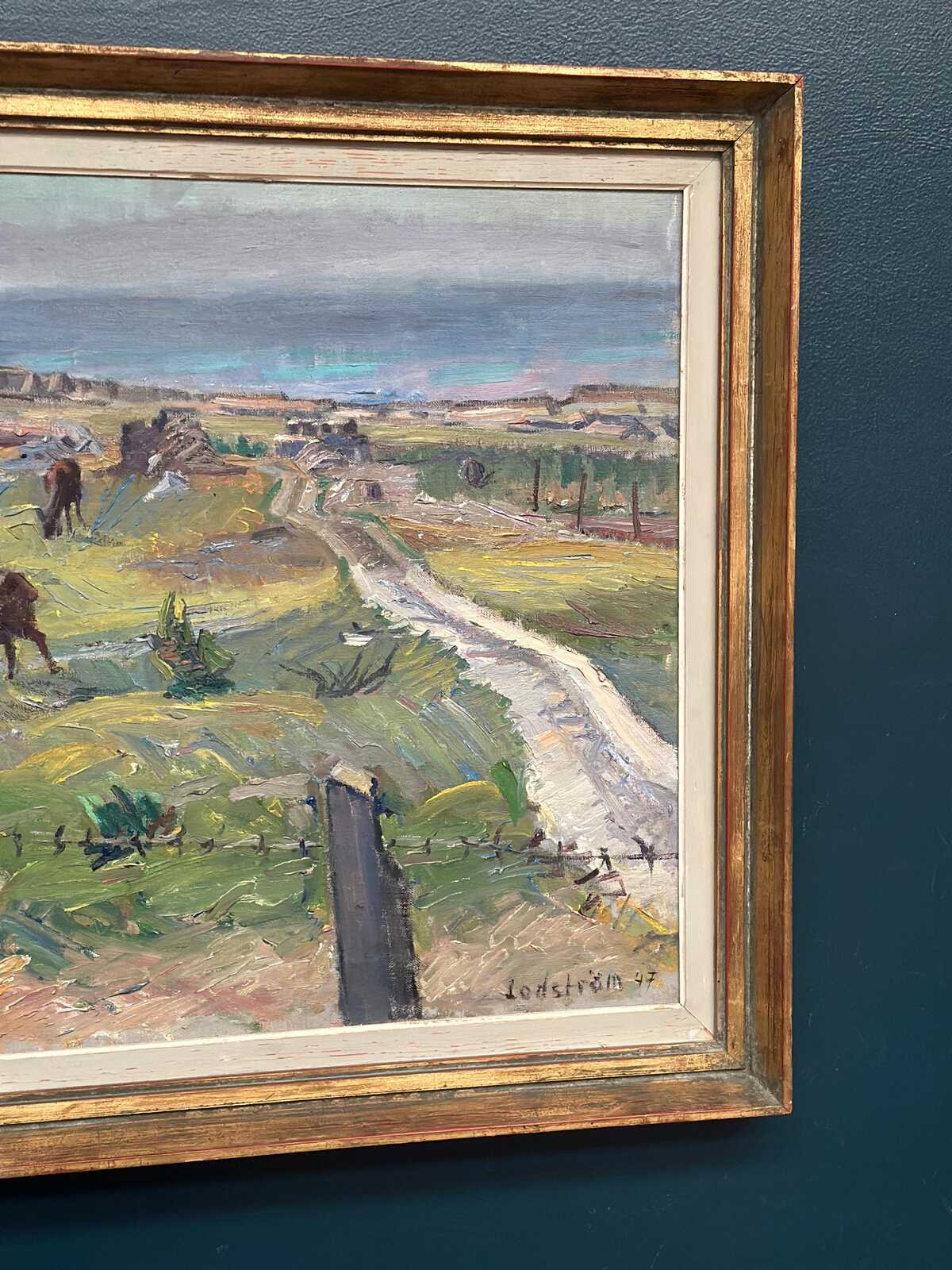 “Coastal Scene with Horses” by Georg Lodström