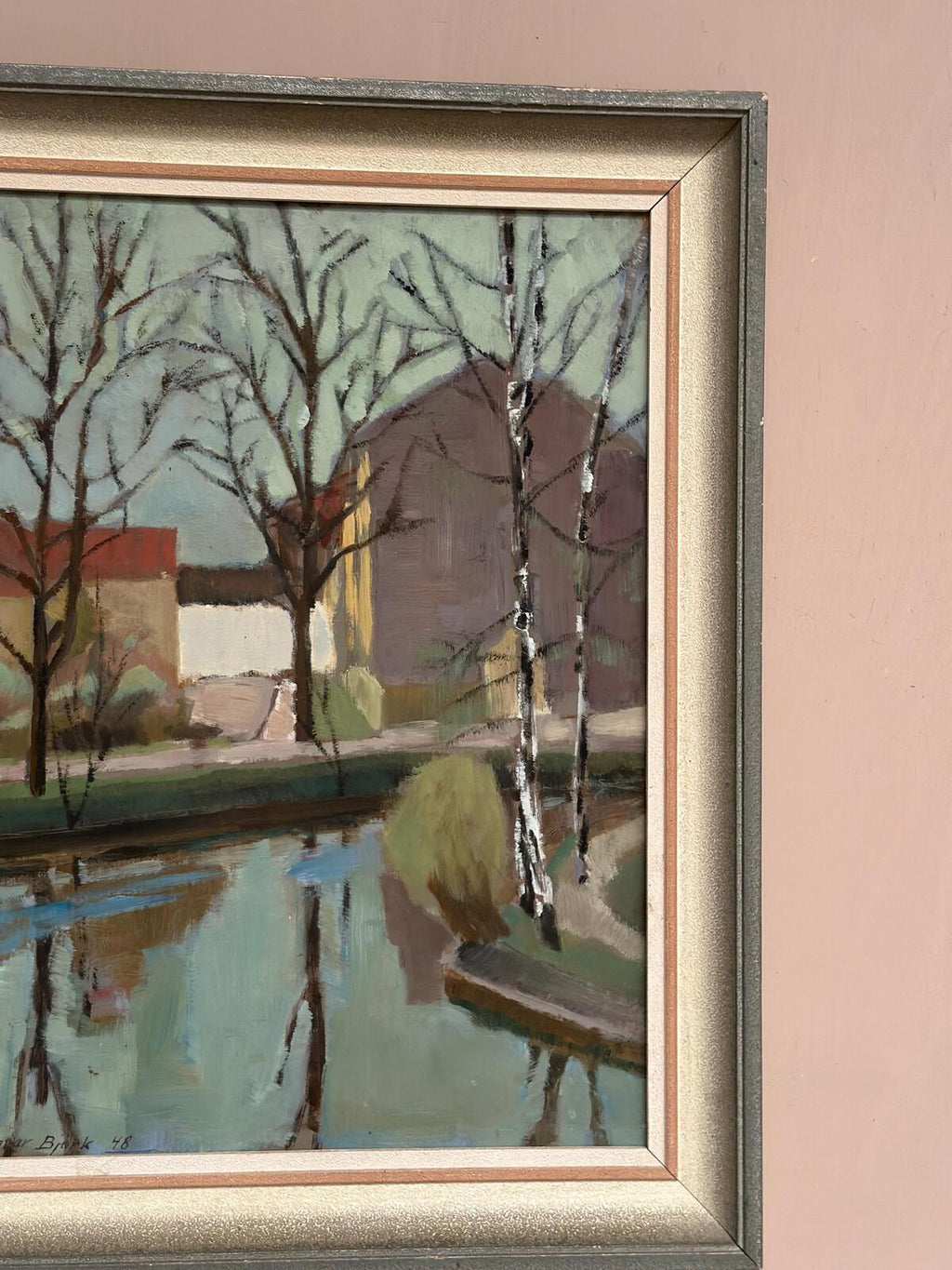 “Landscape with Trees & Buildings” by Ingvar Björk