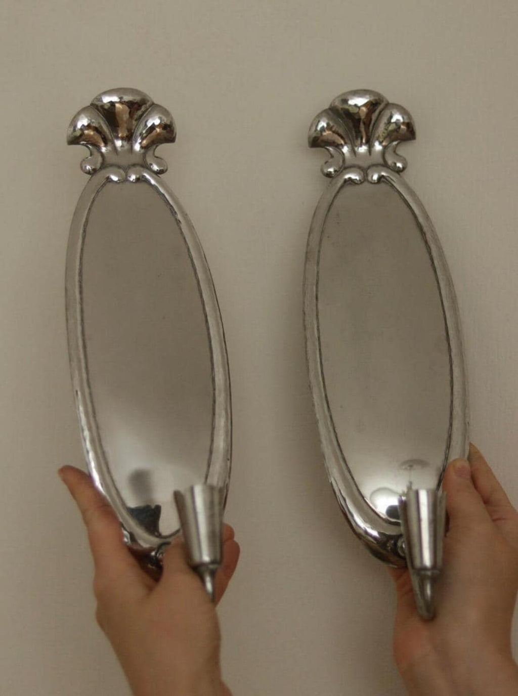 Pair of Swedish Grace Pewter Sconces by Svenskt - Tenn