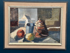 Original Swedish Oil on Panel – “Still Life” Attributed to Åke Wilhelm Andersson –1962 – Vintage & Framed – 63 × 54 cm (24.8" × 21.3")