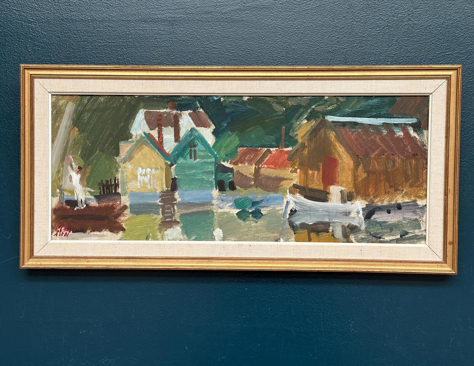 “Fishing Village” by Gösta Stawåsen