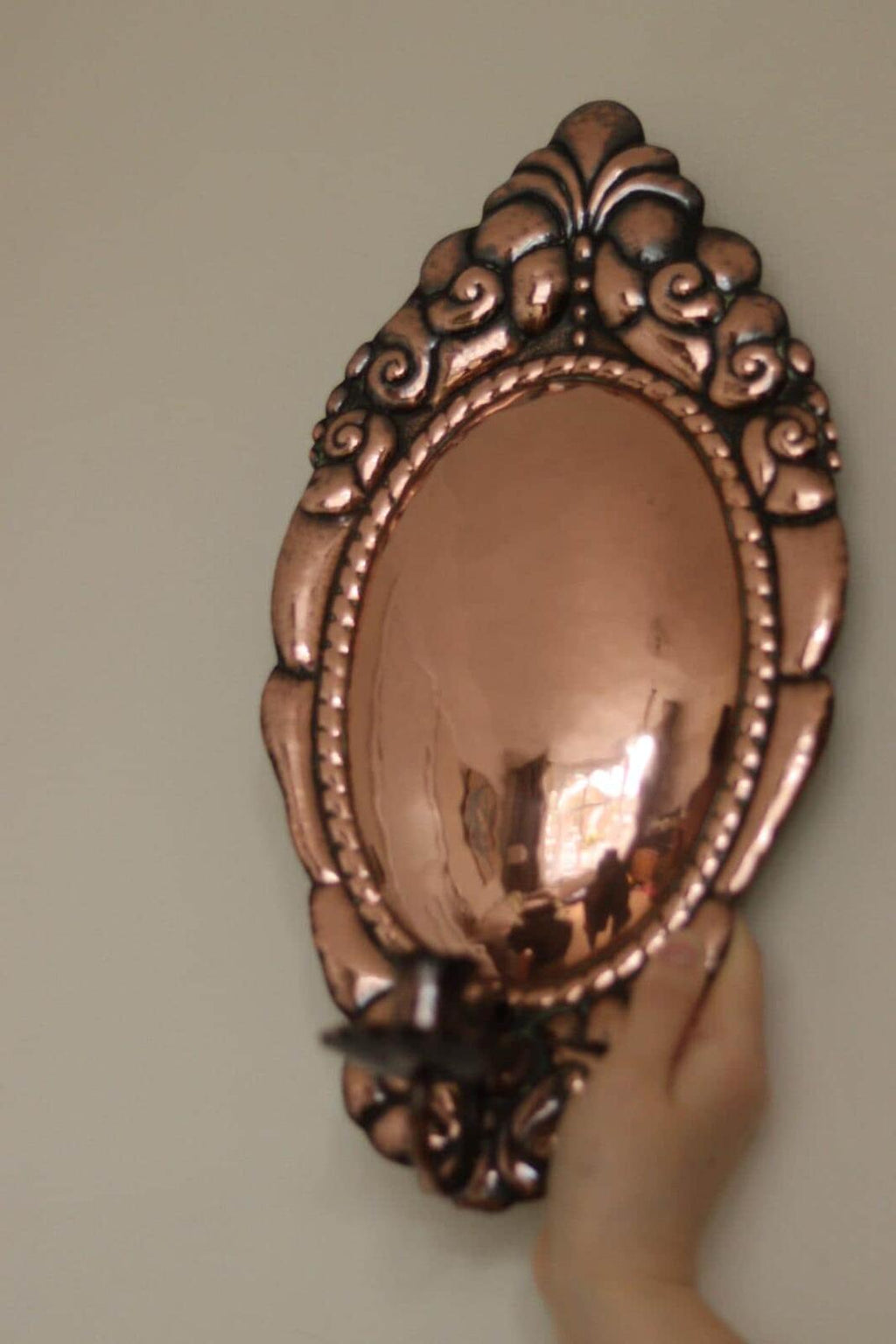 Pair of Vintage Swedish Copper Wall Sconces