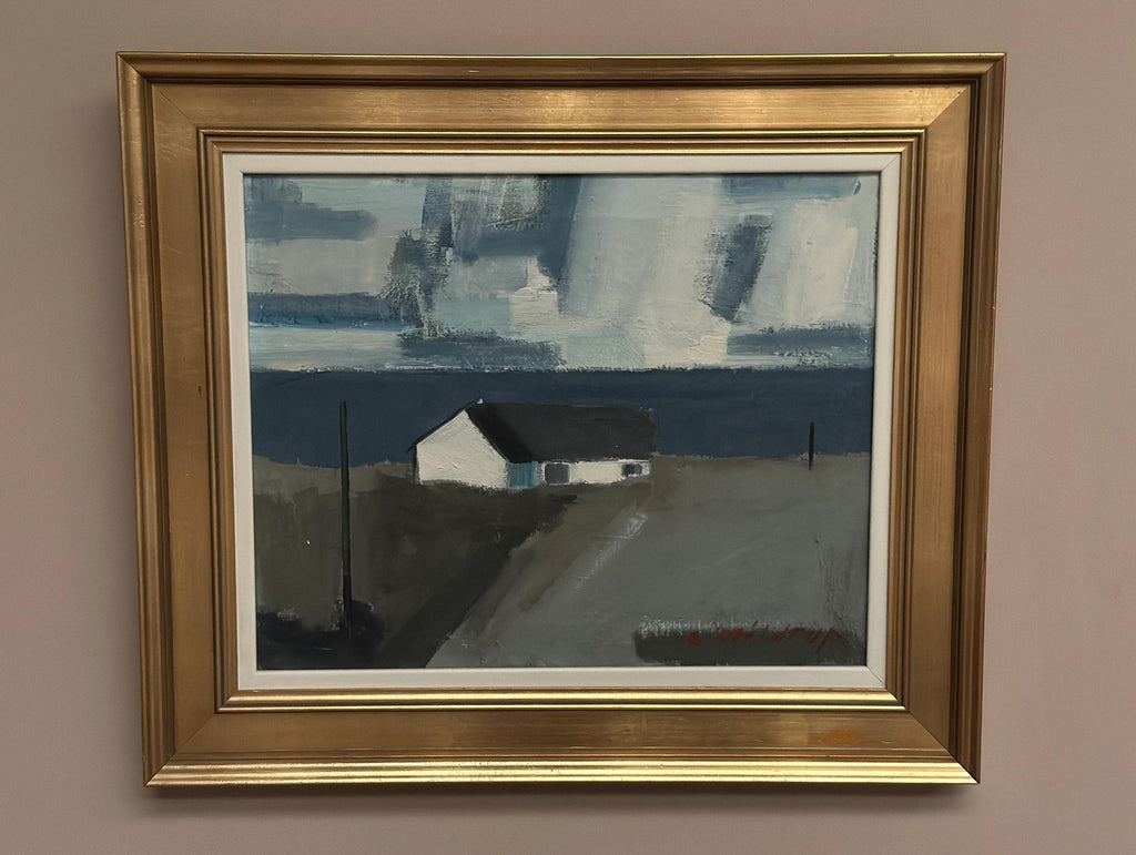 “Coastal Motif with Houses” by Egon Møldrup