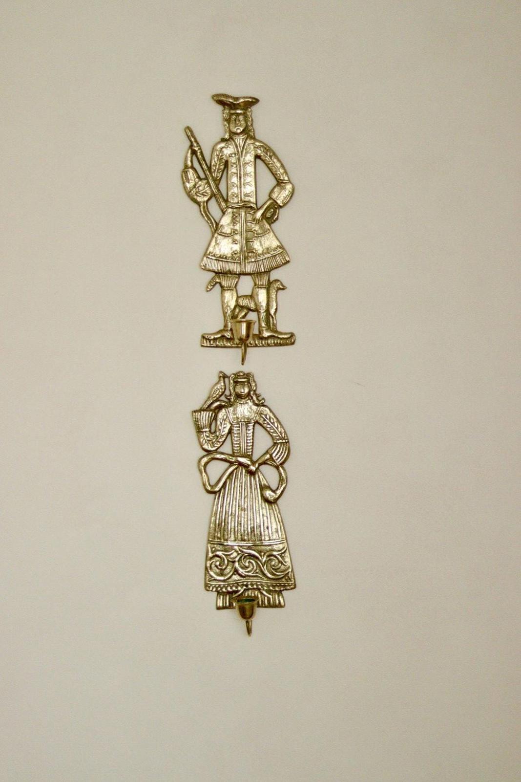 Pair of Mid-Century Brass Danish Sconces