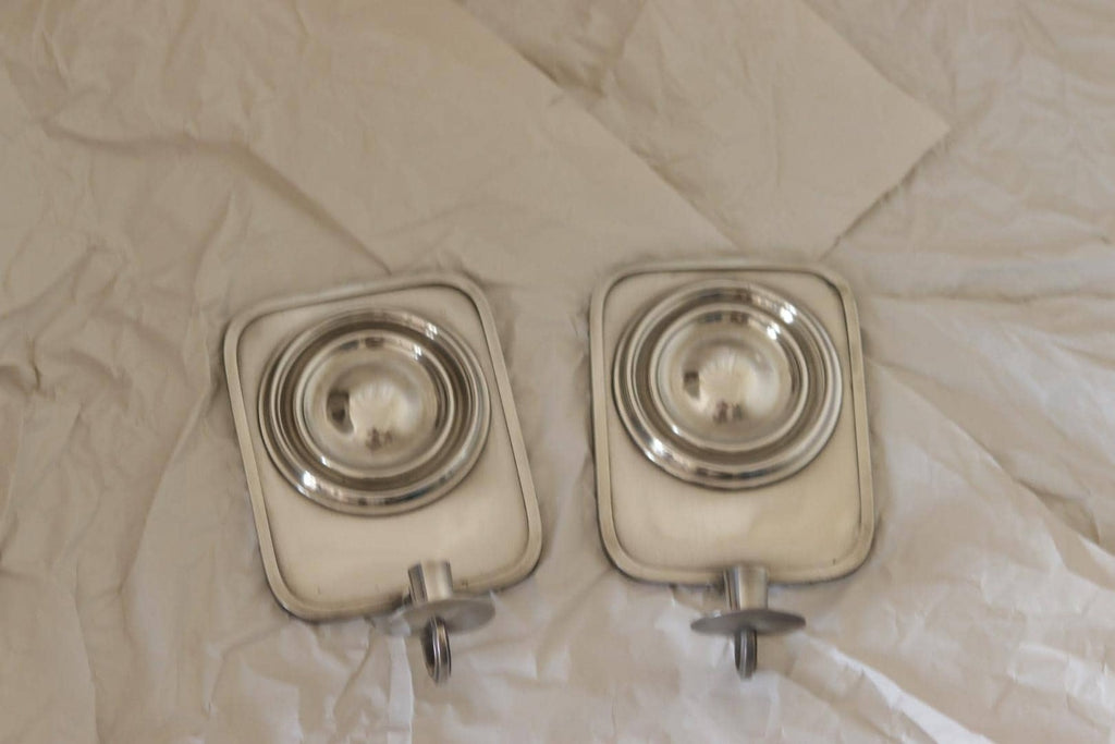 Pair Of Swedish Pewter Sconces By Svenskt - Tenn