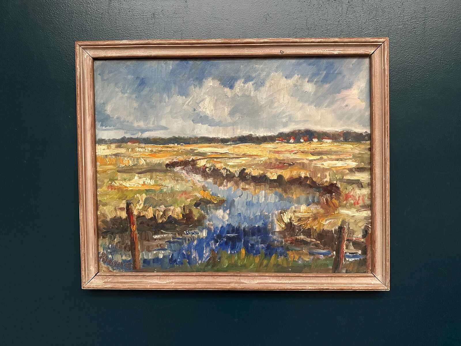 “Marsklandskap från Ribe” by Niels Mandrup Bruun (1918–1993)