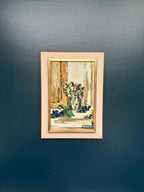 Original Swedish Oil on Canvas – “Still Life with Flowers and Grapes” by Aldo Altomare – Vintage & Framed – 64 × 46 cm (25.2" × 18.1")