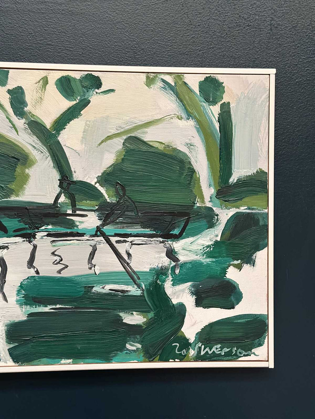 “Rowboats in a Green Landscape” by Bo Swenson
