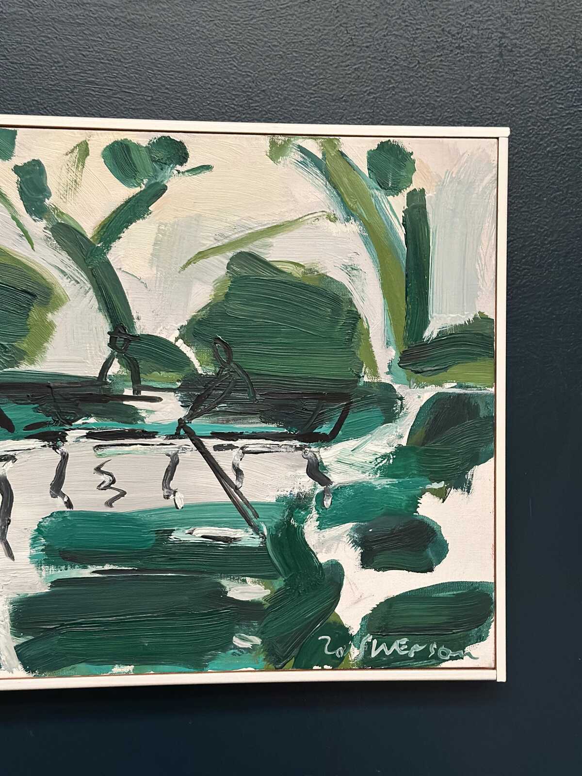 “Rowboats in a Green Landscape” by Bo Swenson