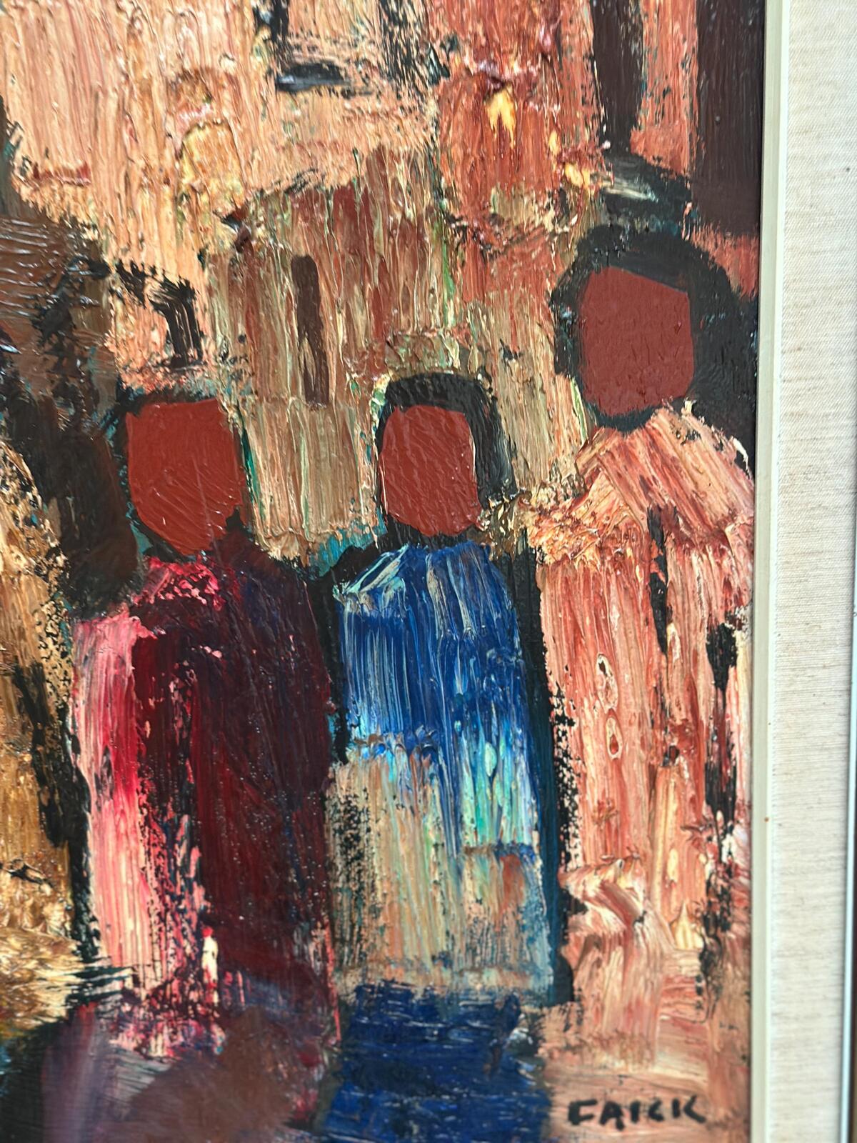 “Abstract Figures with Buildings” by Gösta Falck
