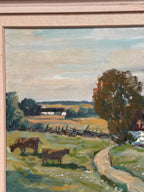 “Farms with Grazing Cows” by Hjalmar Lindblom