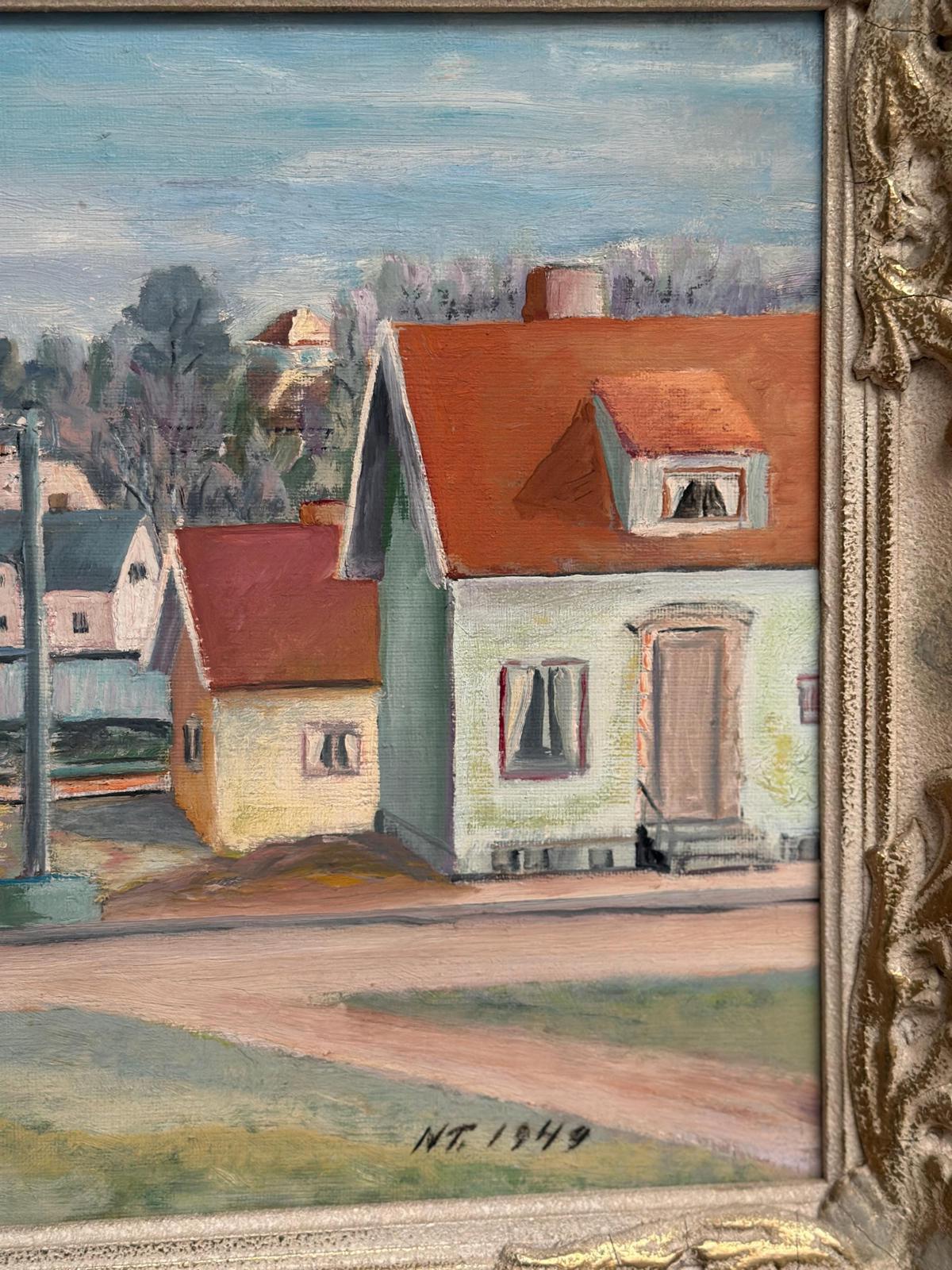 “Village Street with Houses” By N.T