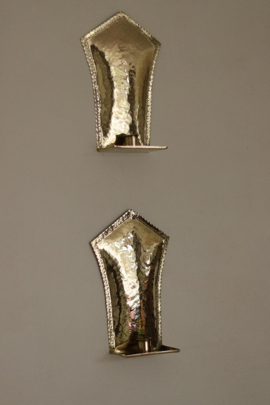 Pair Of Mid Century Swedish Brass Sconces