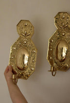 Pair Of Baroque-style Swedish Brass Sconces