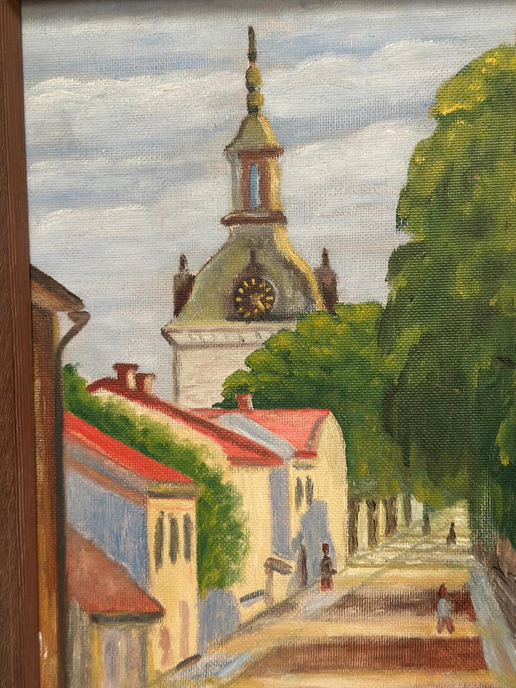 “City Street with Church Tower” by Kerstin Grufman