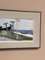 “Coastal Landscape with Beached Boats” by Ivar Ekelund (1908–2002)