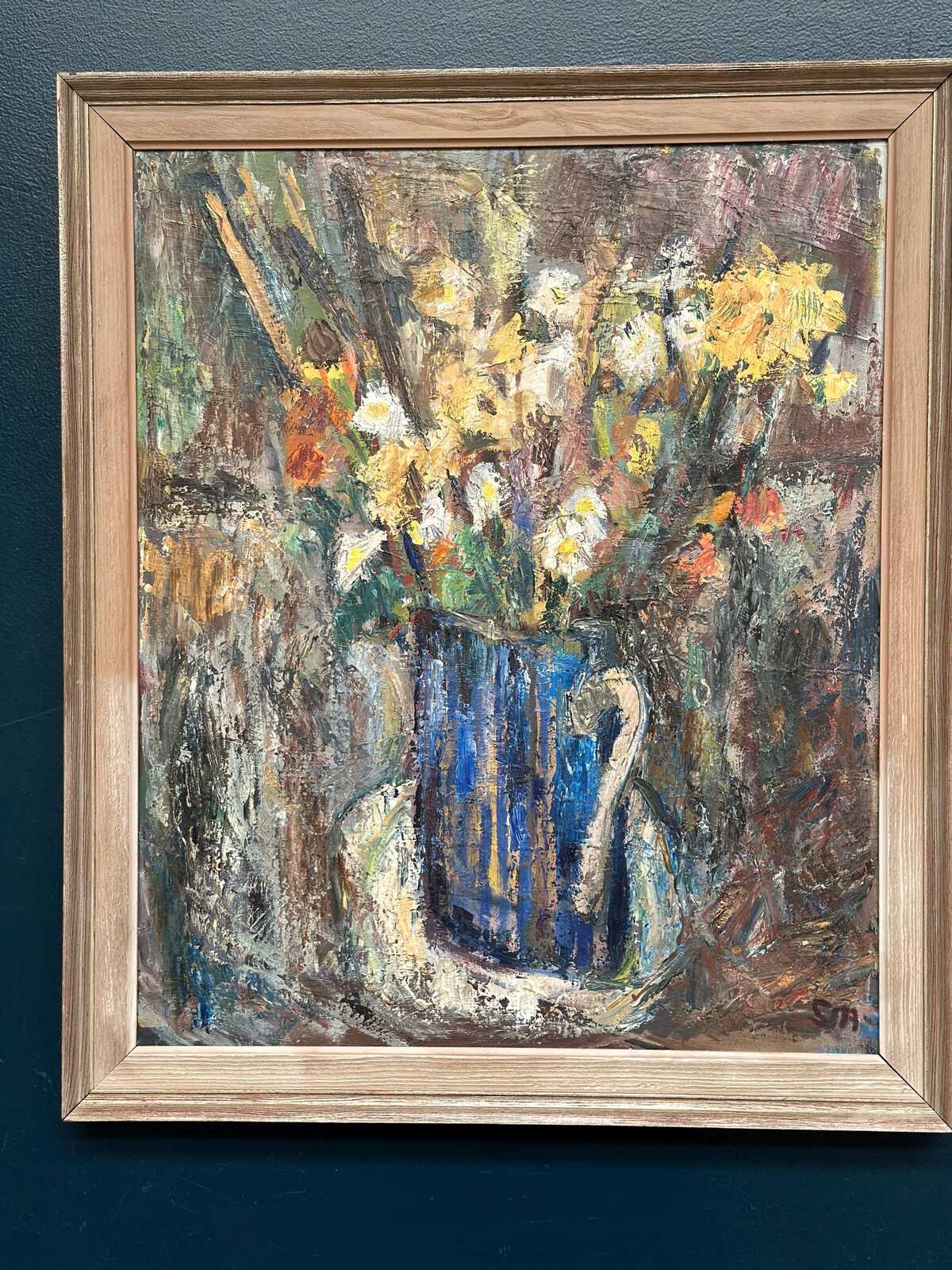 “Flowers in Blue Vase” by Sven Age