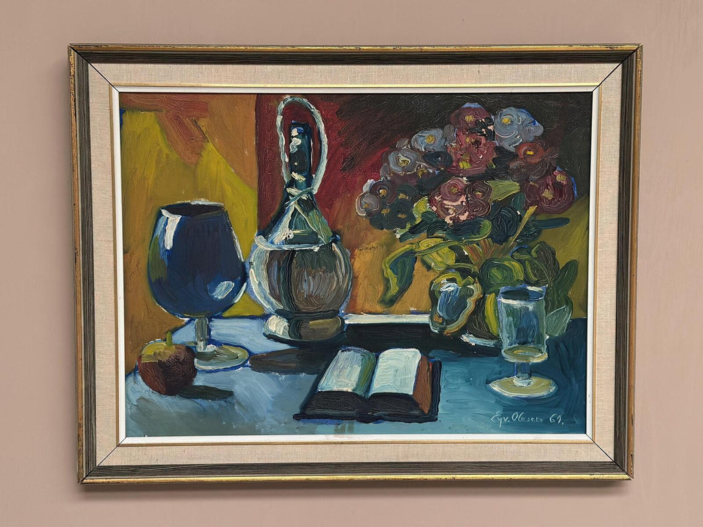 “Book and Flowers” by Eyvind Olesen