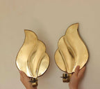 Pair Of Mid Century Swedish Brass Sconces