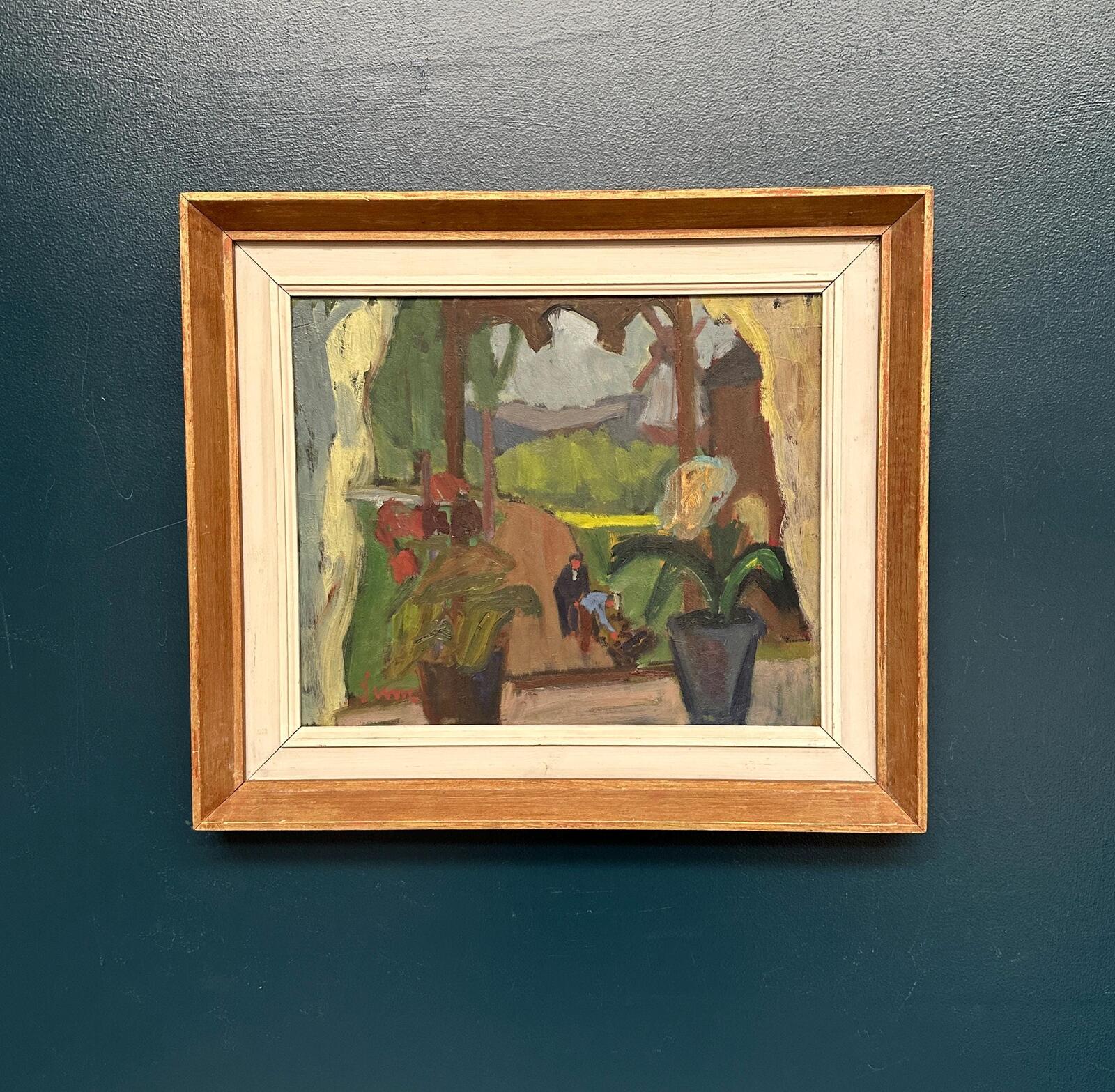 “Window View with Windmill” – Attributed to Sune Petterson