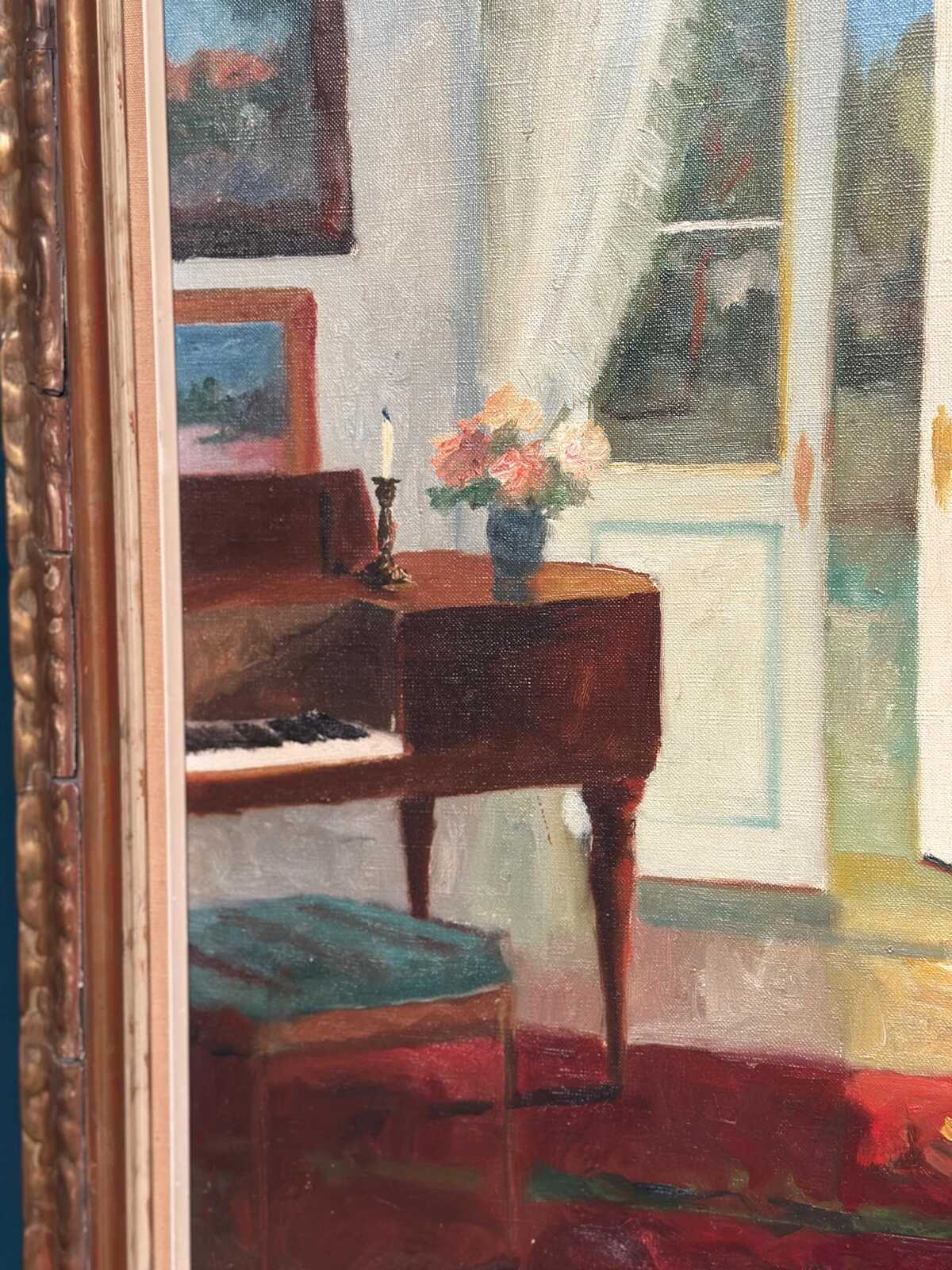 “Interior with Woman” by Edit Gert (1906–1983)
