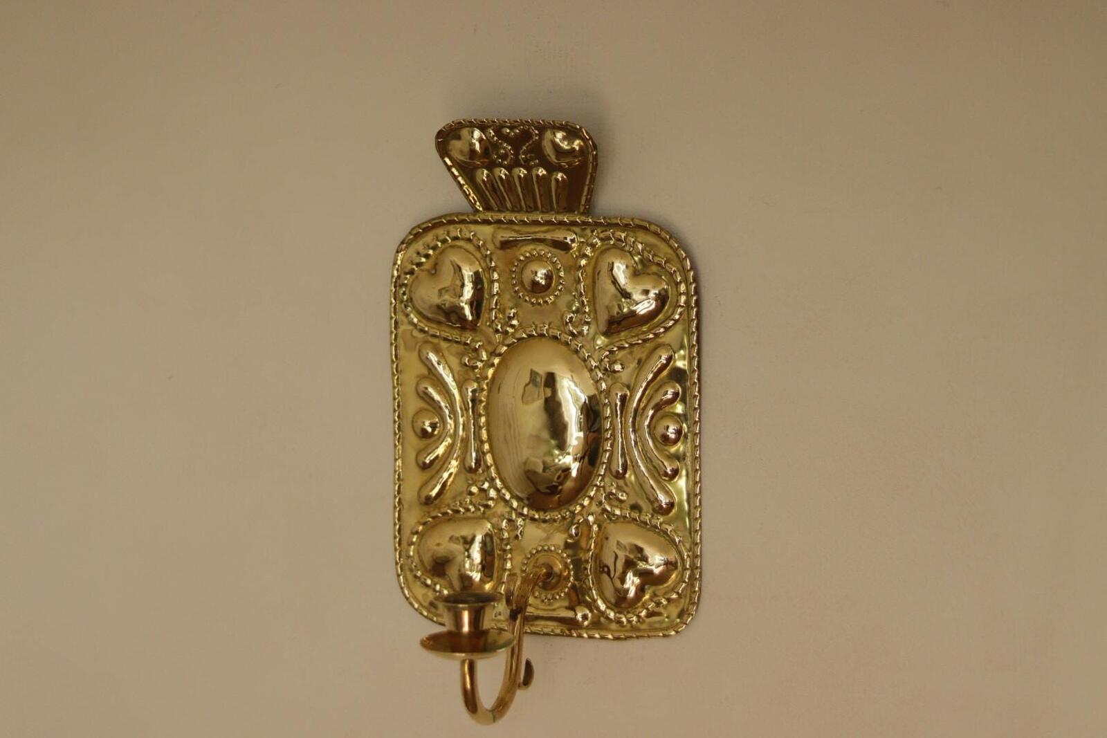 Pair Of Baroque Style Swedish Brass Sconces