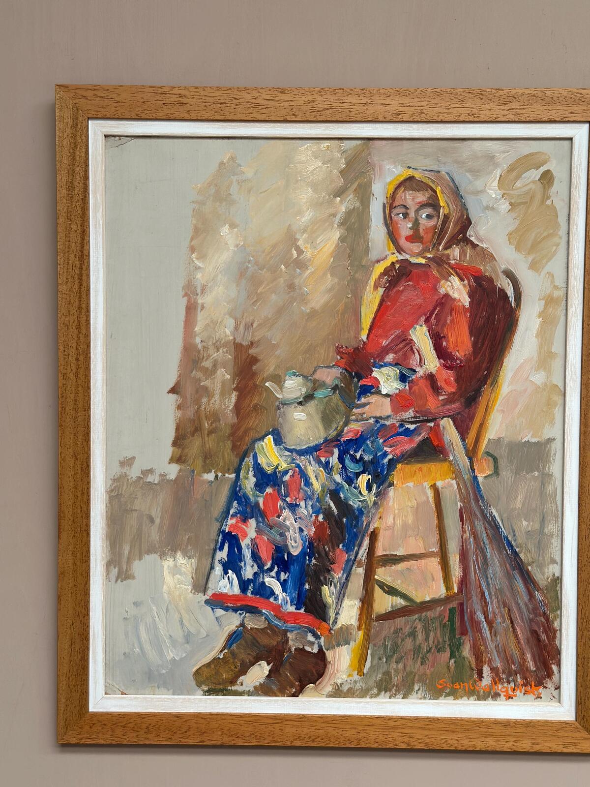 “Woman with Broom and Teapot” by Svan Wallquist